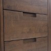 60" Devlin Mid-Century Sideboard with Centre Drawers Walnut Brown - WyndenHall: Hardwood Credenza, Adjustable Shelves - 3 of 4