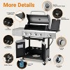 ELJGET 4 Burner Propane Gas Grill with Side Burner & Grill Covers, 51,000 BTU Barbecue Grill Stainless Steel Gas Grill for Outdoor BBQ, Camping - 3 of 4