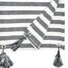 Saro Lifestyle Striped Tassel Runner, Black/White, 16" x 72" - 2 of 4