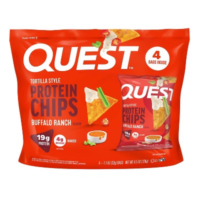 Quest Nutrition Tortilla Style Protein Chips - Buffalo Ranch - 4pk