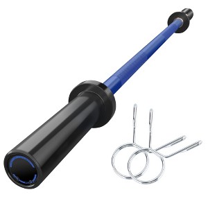 4FT Barbell Weight Bar, 500lbs Capacity Straight Weight Bar for Weightlifting and Power Lifting, Workout Barbell Fit 2'' Standard Weights - 1 of 4