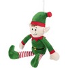 Blue Panda 2-Pack Christmas Elves Plush Toy, Santa Helper Boy and Girl Elf Stuffed Doll for Decorations, 12" - 4 of 4