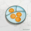 WeeSprout Silicone Suction Plate - Two-Tone Baby Plate with Suction Cup - Sectioned Divided Dish for Kids, Infants, Toddlers - 2 of 4