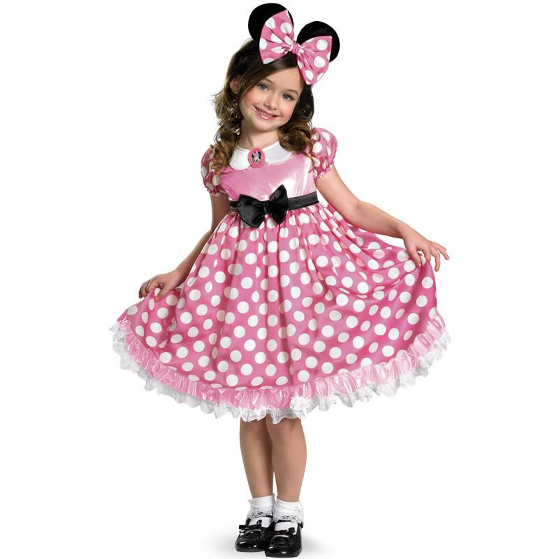Mickey Mouse Clubhouse Pink Minnie Glow In the Dark Girls' Costume, 1 of 3