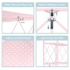 LunaLulinlk 5-Tier Storage Shelving Unit, Metal Shelf, Foldable Storage Shelf with Wheels, Kitchen Shelf with 4 Hooks, No Assemble Require, Pink - 3 of 4