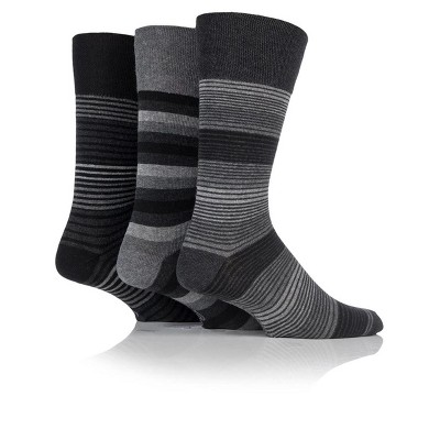 Men's Monochrome Stripe Crew Sock | Size Men's 7-12 - Grey : Target