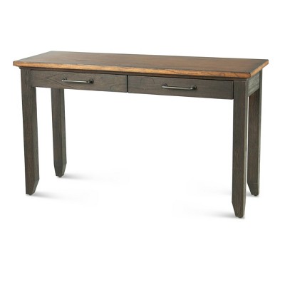 Bear Creek Rustic Two-Tone Rectangular Sofa Table with Storage