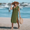 Women's Short Sleeve Cut-Out Cover-Up Dress - Cupshe - 4 of 4