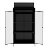 47.6" Tall Metal Storage Cabinet with Glass Doors & Flip-Top, 4-Tier Display Bookcase with Open Shelves for Living Room,Dining Room-Tanpinhause - 4 of 4