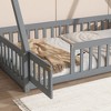 KWPZQEB Floor Bed with Safety Guardrails for Kids, Montessori Bed with Tent-Shaped & Wood Slats, Floor Bed Frame for Girls and Boys - 4 of 4