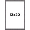 PosterPalooza | Textured Grey Picture Frame - UV Acrylic, Foam Board Backing, Hanging Hardware - 2 of 4