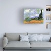 Trademark Fine Art-Vincent van Gogh 'Wheatfield with Cypresses' Canvas Art - 2 of 4