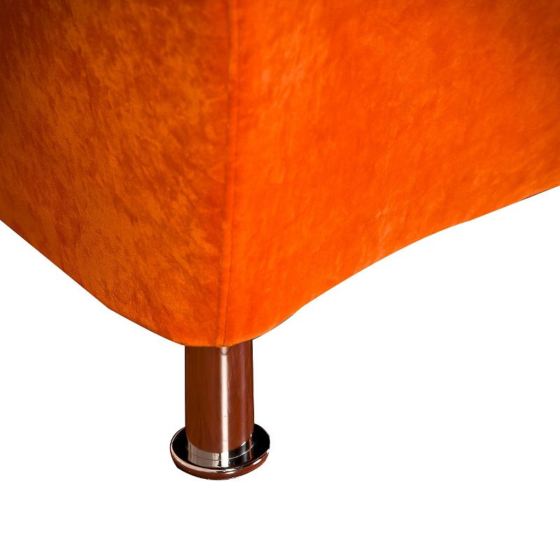 Modern Orange Microfiber Accent Chair - Orange - Christopher Knight Home, 4 of 6