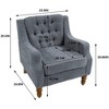 NicBex Upholstered Accent Chair with Vintage Brass Studs,Button Tufted Reading Chair,Arm Chair for Bedroom,Reading Room - 3 of 4