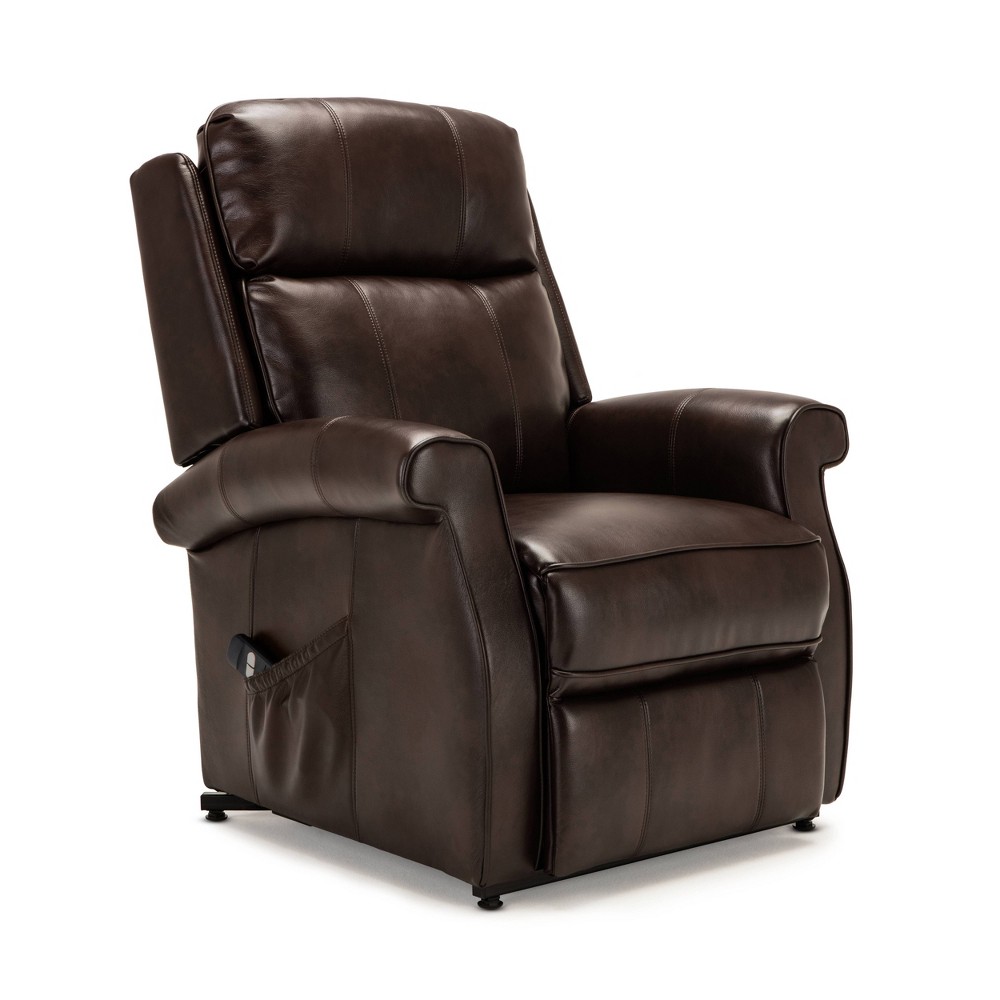 Photos - Sofa Comfort Pointe Lehman Power Recliner Chair Brown