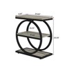 Lirago 11.8" rectangle 3-Tier Metal End Table - Industrial Side Table with Storage Shelf for Living Room Bedroom Gray - 4 of 4