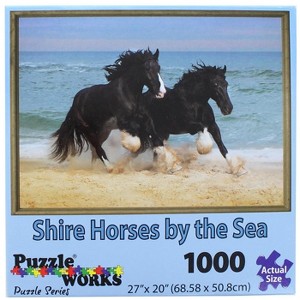 PuzzleWorks 1000 Piece Jigsaw Puzzle | Shire Horse By The Sea - 1 of 4