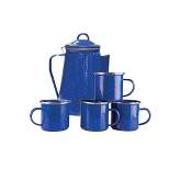 Stansport Enamel Percolator Coffee Pot & Mug Set