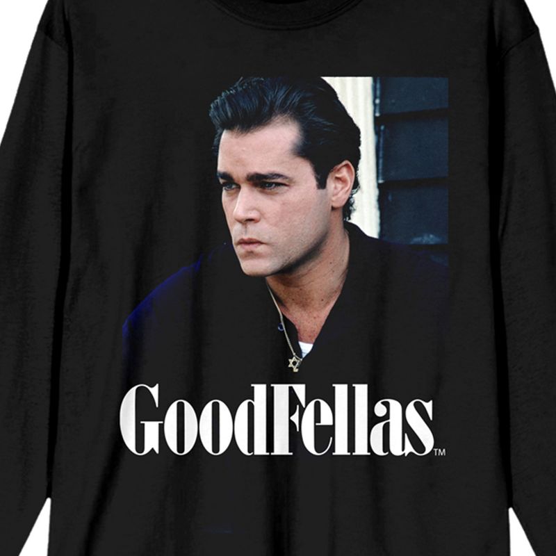 Goodfellas Henry Hill Character and Title Logo Women's Black Long Sleeve Tee, 2 of 4