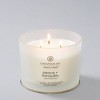 3-Wick Frosted Glass Peace + Tranquility Lidded Jar Candle White 11oz - Mind & Body by Chesapeake Bay Candle: Soy Wax Blend, Essential Oils - 2 of 4