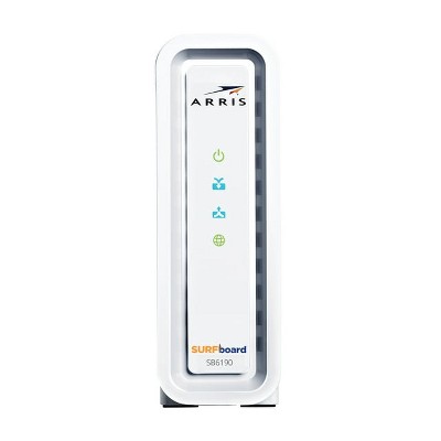 ARRIS SB6190 Cable Modem DOCSIS 3.0 32x8 Gigabit 1 Gbps Port 800 Mbps Max Speed - Certified Refurbished