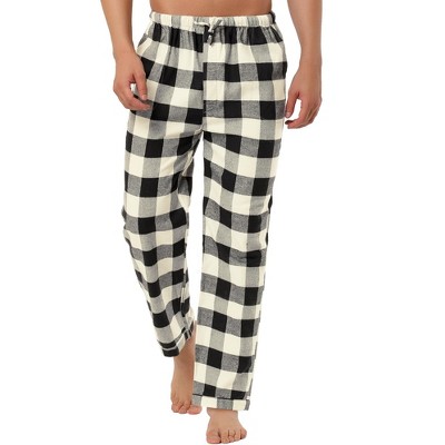 Lars Amadeus Men's Flannel Plaids Pajamas Pants Drawstring Sleepwear Pants