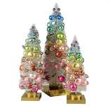 Christmas 16.5" White Rainbow Trees Putz  Village Retro Cody Foster  -  Decorative Figurines
