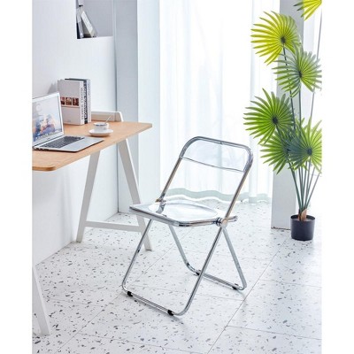 Transparent Folding Chair Chair Pc Plastic Living Room Seat