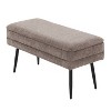 CAVINAS Linen Storage Ottoman Bench with Storage Space,Upholstered Storage Ottoman,Storage Benches for Living Room,Bedroom - 4 of 4