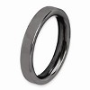 Black Bow Jewelry Black Plated Sterling Silver Stackable Polished Flat 3.5mm Band - 3 of 4