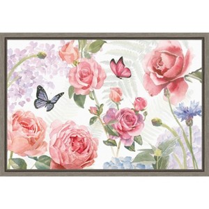 Amanti Art Boho Bouquet I (Butterfly Floral) by James Wiens Canvas Wall Art Print Framed 23 x 16-in. - 1 of 4