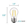 Luxrite 4W Vintage A15 LED Bulb Dimmable, 400 Lumens, 2700K Warm White E26 40W Equivalent Clear Glass Filament Light Bulbs Damp Rated UL Listed 4 Pack - 3 of 4