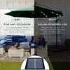 Best Choice Products 10ft Solar LED Offset Hanging Outdoor Market Patio Umbrella w/ Adjustable Tilt - 3 of 4