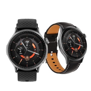 HONGGE Smart Watch with 1.43" AMOLED Display, Bluetooth Calls, SpO₂ & Heart Rate Monitor, 100+ Sports Modes, Bonus Leather Strap Included - 1 of 4