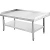 Commercial Stainless Steel Equipment Stand - with 1000Lb Top Shelf & Adjustable Legs - 2"Spill Containment for Restaurant Kitchens,Hotels,Food Trucks - 2 of 4