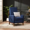 Modern Push-Back Recliner Chair, Upholstered Sofa Chair, Armchair with Rubberwood Legs, Wingback Accent Stools -Christopher Knight Home - 3 of 4