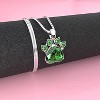Maya's Grace Birthstone Paw Print Pendant Necklace, Rhinestone Gemstone, Pendant Necklace for Women - 2 of 4