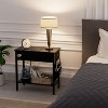 End Table with Charging Station - 2-Tier Nightstand with Drawer and Storage Shelf Small Side Table with USB Ports & Outlets Bed Side Table - 3 of 4