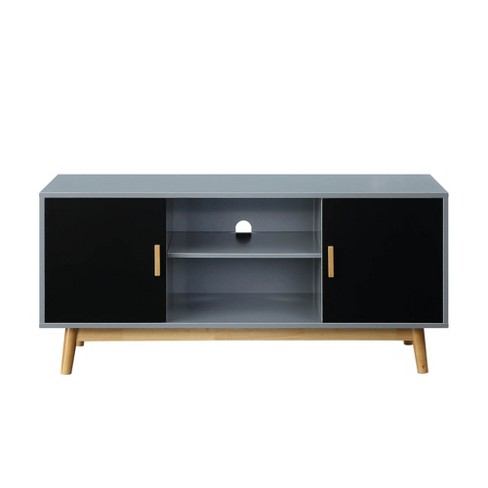 Oslo Tv Stand Gray Black Johar Furniture Target