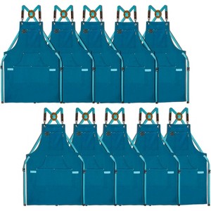 Heavy-Duty Multi-Pocket Canvas Apron - for Gardening, Painting, BBQ, Carpentry & More, Adjustable Sizes M to XXL for All Professions - 1 of 4