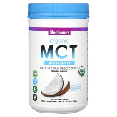 Bluebonnet Nutrition Organic MCT Powder, Unflavored, 10.58 oz (300 g)