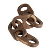 Decorative Object Wood Linked Chain Accent 18"x3"x0.5" Brown Casual Design for Home Office Living Room Decor - 4 of 4