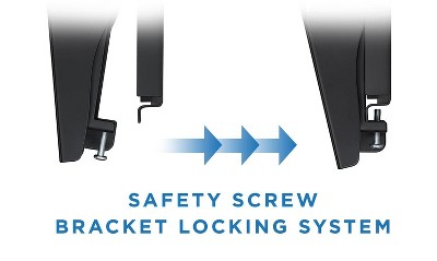 Black Steel Low-Profile Tilting TV Wall Mount for 42-90 inch Screens