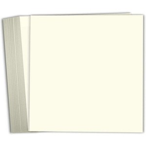 Hamilco Card Stock Scrapbook Paper 12x12 Cream Colored Cardstock 80lb Cover – 25 Pack - 1 of 4