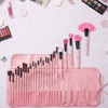 Zodaca 24 Piece Makeup Brush with Pouch Bag Organizer, Pink - image 2 of 4