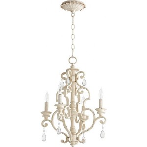 Quorum Lighting San Miguel 4-Light Chandelier, 16 Width, Persian White - 1 of 1