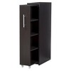 Lindo Wood Bookcase: Pulled-out Door, Media & DVD Storage, CD & Movie Shelf - Baxton Studio - 3 of 4