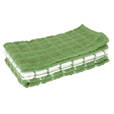 John Ritzenthaler Co. Terry Check Kitchen Towel Set, 3-Pack, 15" x 25"