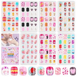 SAVILAND Kids Press On Nails for Girls 8-12 Years, 168PCS Colorful Short Square Fake Nails with 7 Day Wear - Christmas Gift Set. - 1 of 4