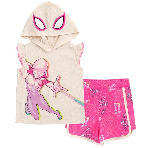 Marvel Spidey And His Amazing Friends Ghost-spider Little Girls Cosplay  Tank Top And Dolphin Active French Terry Shorts 6 : Target